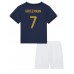 Billige Frankrike Antoine Griezmann #7 Hjemmetrøye Barn VM 2022 Kortermet (+ korte bukser)